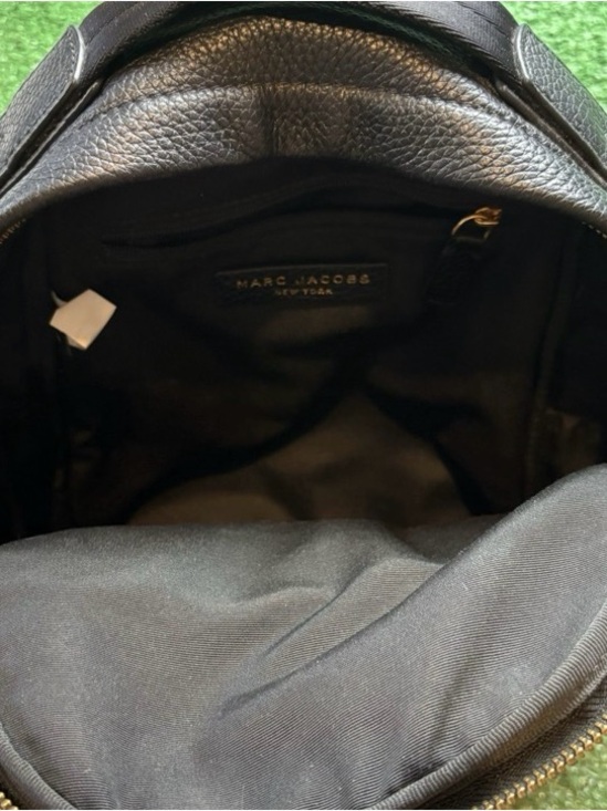 Marc Jacobs Black Pebbled Leather Mini Backpack with Gold Hardware main image 4